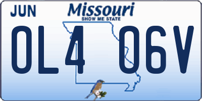 MO license plate OL4O6V