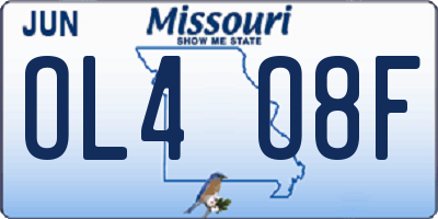 MO license plate OL4O8F