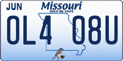 MO license plate OL4O8U