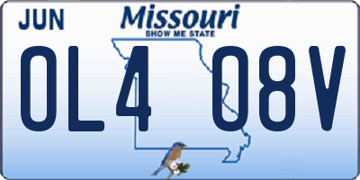 MO license plate OL4O8V