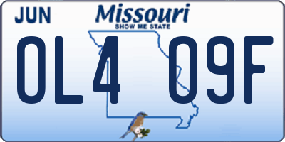 MO license plate OL4O9F