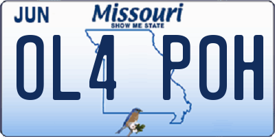 MO license plate OL4P0H