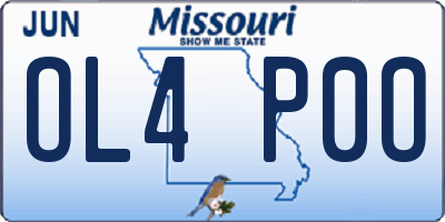 MO license plate OL4P0O