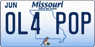 MO license plate OL4P0P
