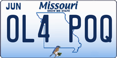 MO license plate OL4P0Q