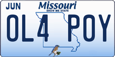 MO license plate OL4P0Y