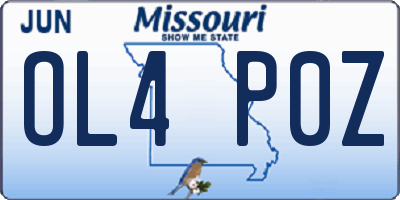 MO license plate OL4P0Z
