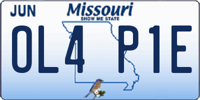MO license plate OL4P1E