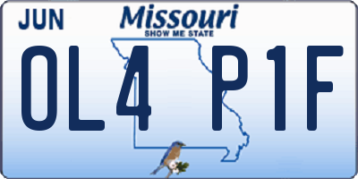 MO license plate OL4P1F
