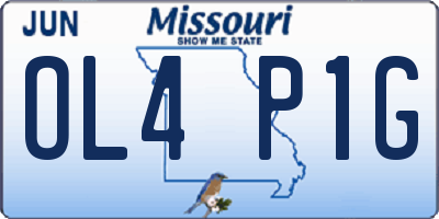 MO license plate OL4P1G