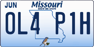 MO license plate OL4P1H