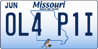 MO license plate OL4P1I