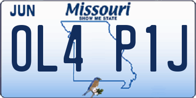 MO license plate OL4P1J