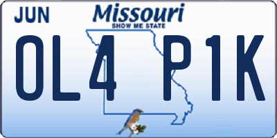 MO license plate OL4P1K