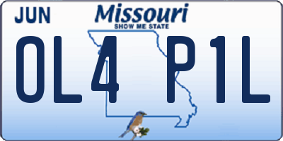 MO license plate OL4P1L