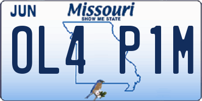MO license plate OL4P1M