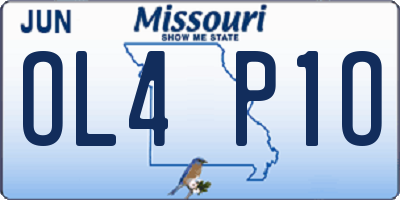 MO license plate OL4P1O