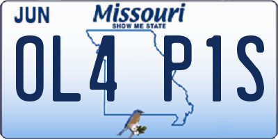 MO license plate OL4P1S