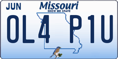 MO license plate OL4P1U