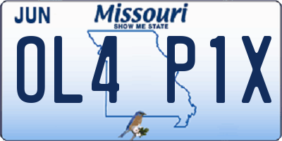 MO license plate OL4P1X