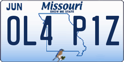 MO license plate OL4P1Z