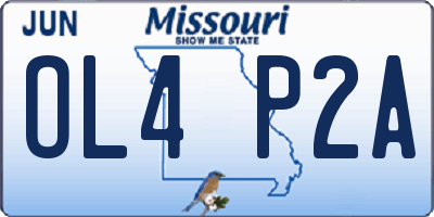 MO license plate OL4P2A