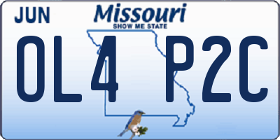 MO license plate OL4P2C