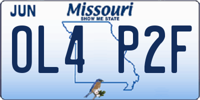 MO license plate OL4P2F