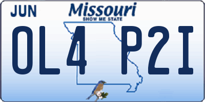 MO license plate OL4P2I