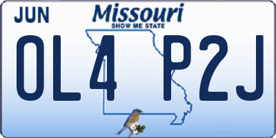 MO license plate OL4P2J