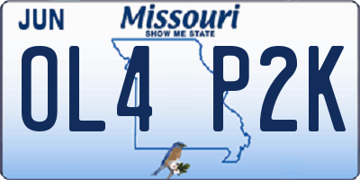 MO license plate OL4P2K