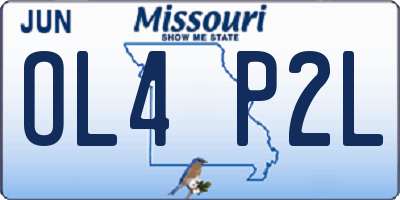 MO license plate OL4P2L