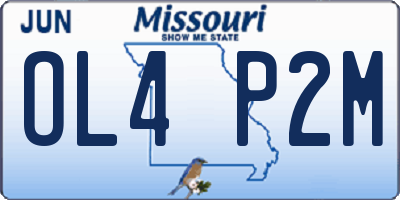 MO license plate OL4P2M