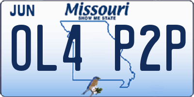 MO license plate OL4P2P