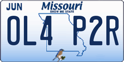 MO license plate OL4P2R