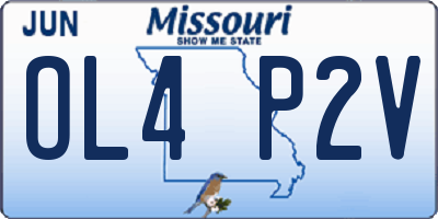 MO license plate OL4P2V