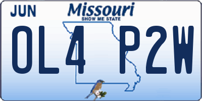 MO license plate OL4P2W