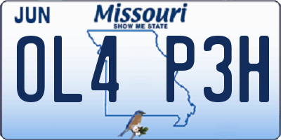 MO license plate OL4P3H