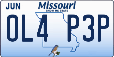 MO license plate OL4P3P