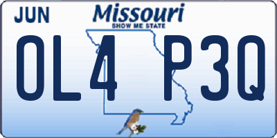 MO license plate OL4P3Q