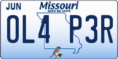 MO license plate OL4P3R