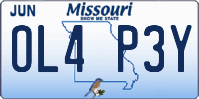 MO license plate OL4P3Y