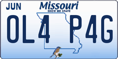 MO license plate OL4P4G