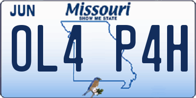 MO license plate OL4P4H