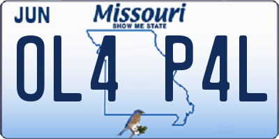 MO license plate OL4P4L