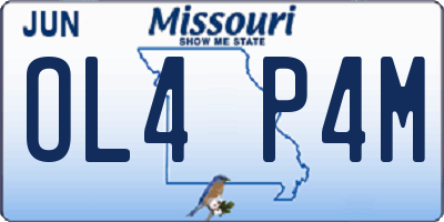 MO license plate OL4P4M