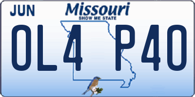 MO license plate OL4P4O