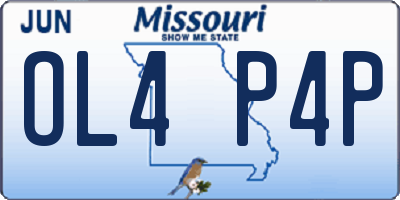MO license plate OL4P4P