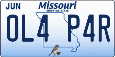 MO license plate OL4P4R