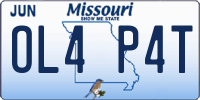 MO license plate OL4P4T